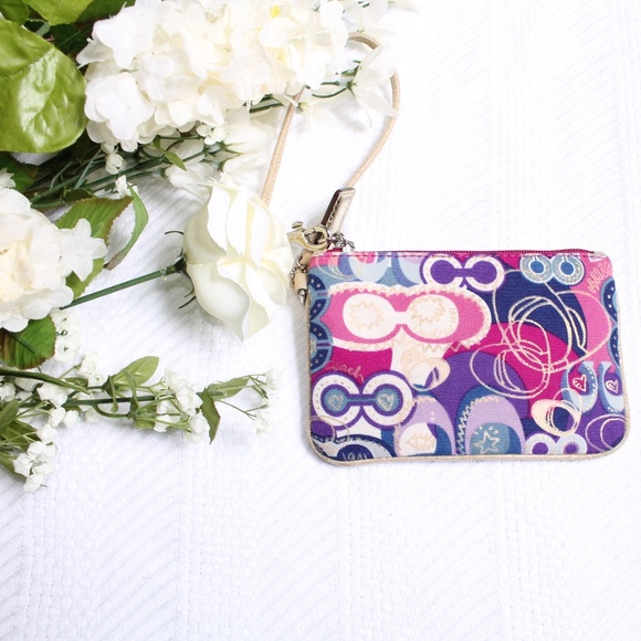Coach Handbags - Coach Poppy Purple Wristlet